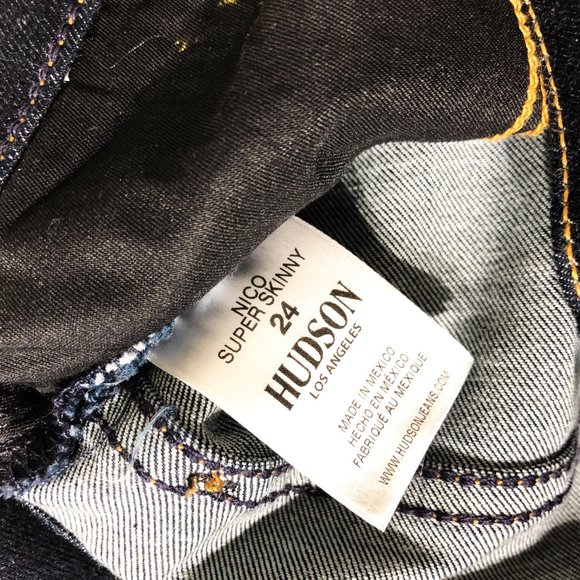 New Hudson Nico Super Skinny Jeans Size 24 - Picture 7 of 8
